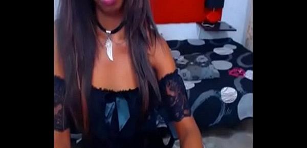  ebony black teen stripping in webcam great tits